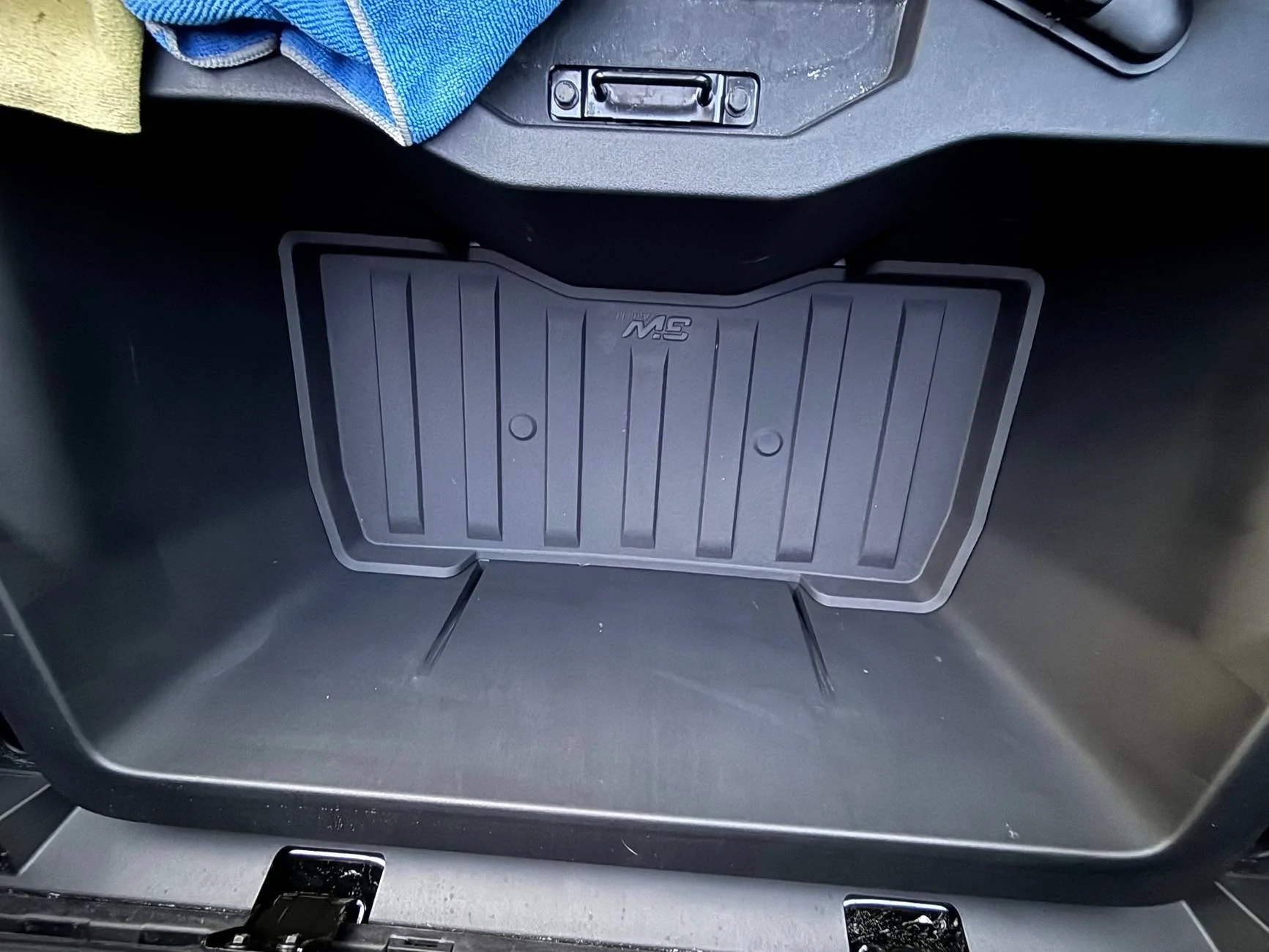 Tesla Cybertruck Installed Cybertruck bed, frunk and trunk liner by 3Wliners IMG_3177