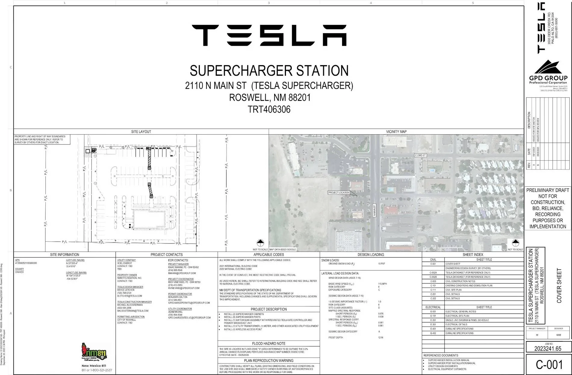 Tesla Cybertruck Cybertruck inspired Supercharger with "CyberCanopy" coming to Roswell, New Mexico 2025,0402-1_RoswellSupercharger2023Plans_C-001-MarcoRPi1@X_2k