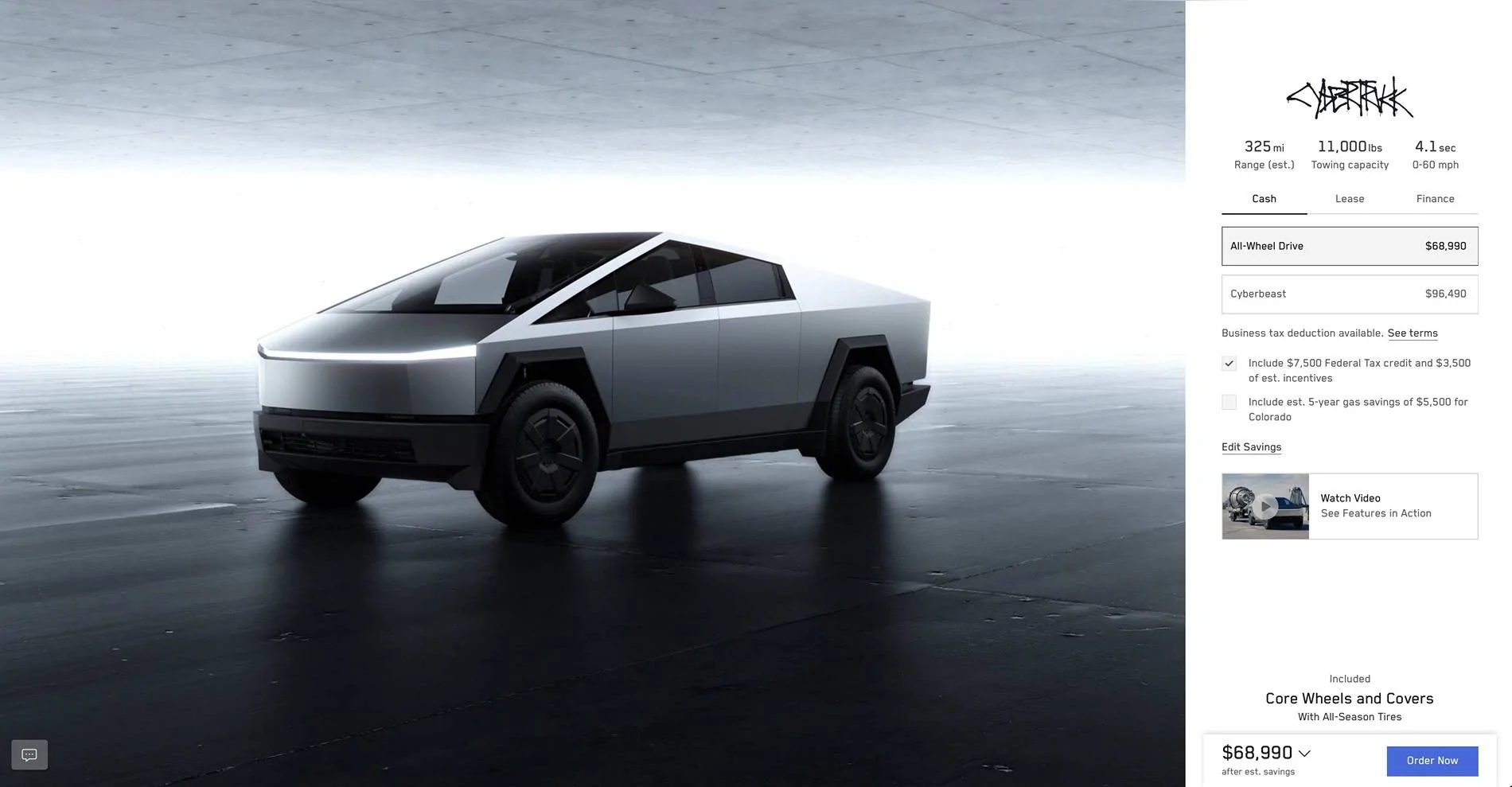 Tesla Cybertruck Range Extender Battery removed from Cybertruck online configurator Gnu5c-rXwAAIg9E-1