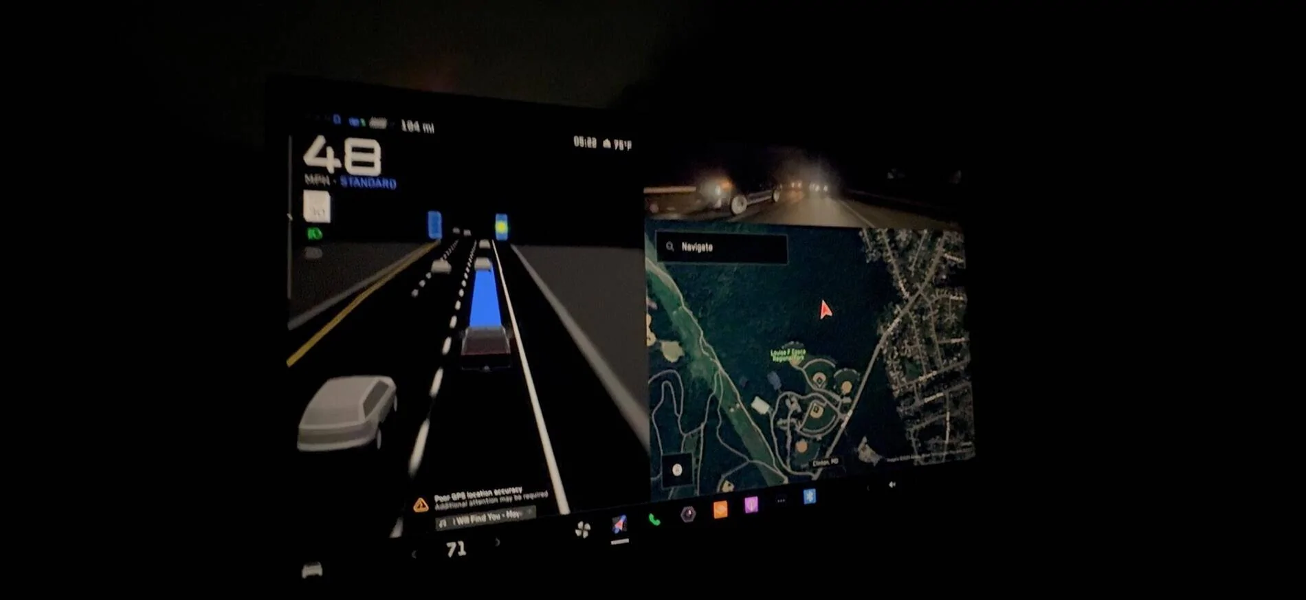 Tesla Cybertruck FSD Stopped, cruise stopped, parking brake degraded… IMG_9756