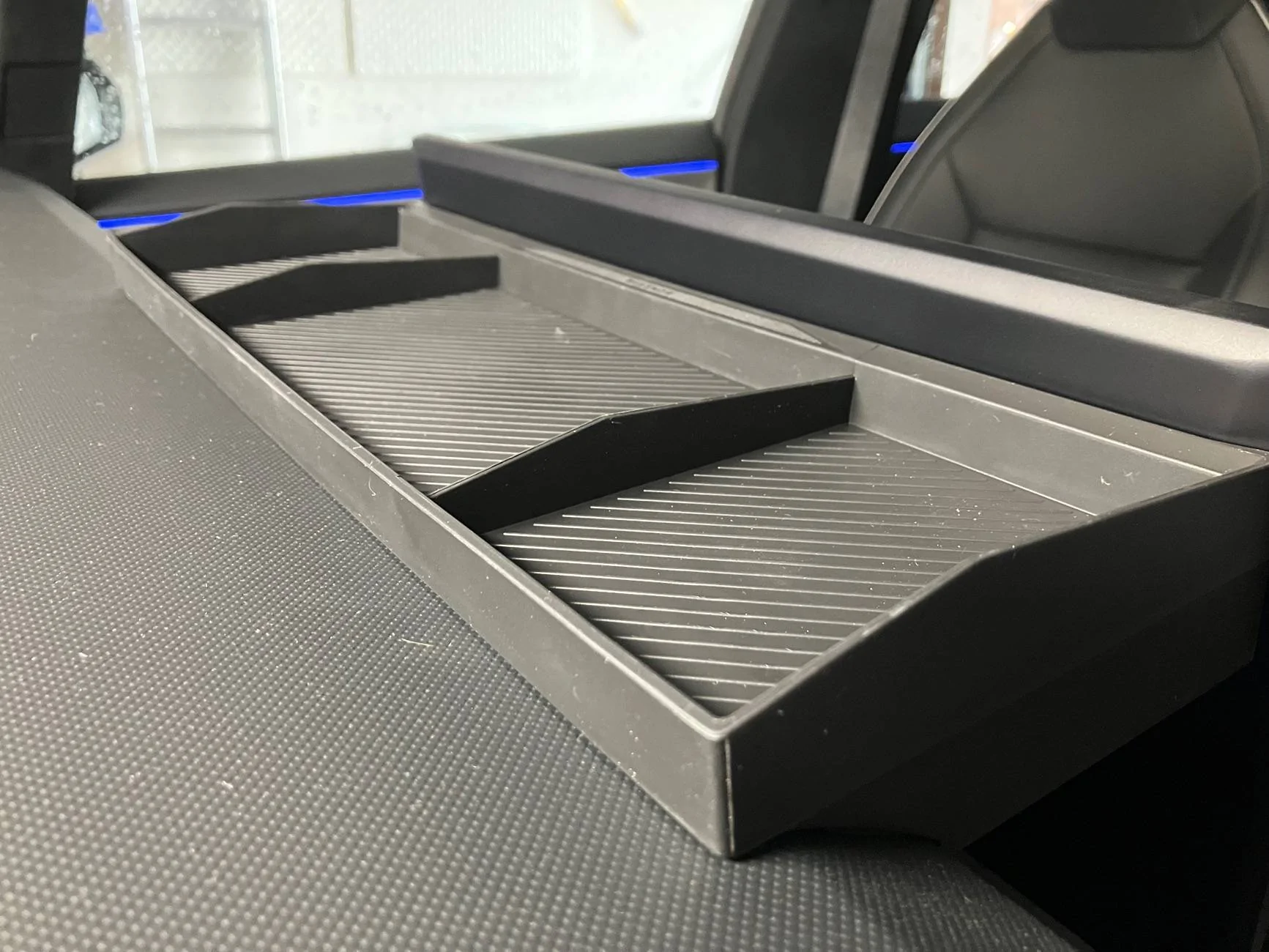 Tesla Cybertruck Basenor Behind Screen Storage Tray IMG_1349