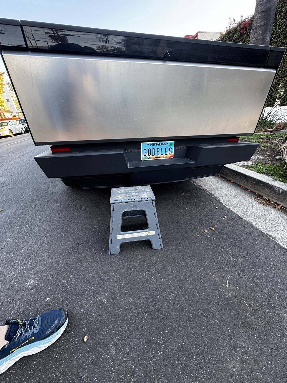 Tesla Cybertruck Tailgate Ladder IMG_1323