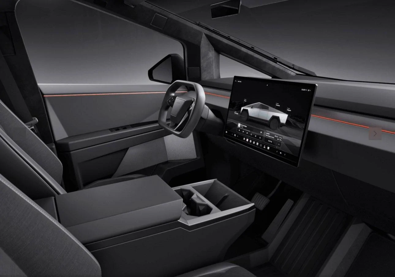 Tesla Cybertruck Long Range RWD Cybertruck launched!  362 miles range w/ soft tonneau ($62,490 w/ tax credit) cybertruck long range rwd interior