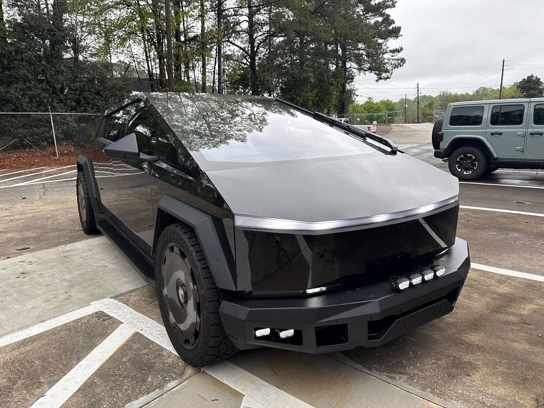 Tesla Cybertruck Introducing T Sportline CTX Extreme Duty Front Bumper with Integrated Winch (High-Output) & Lighting IMG_6711