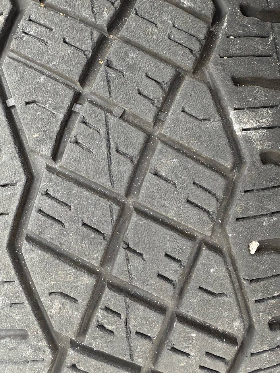 Tesla Cybertruck Tires cracking all around the middle anyone else have this. IMG_5165