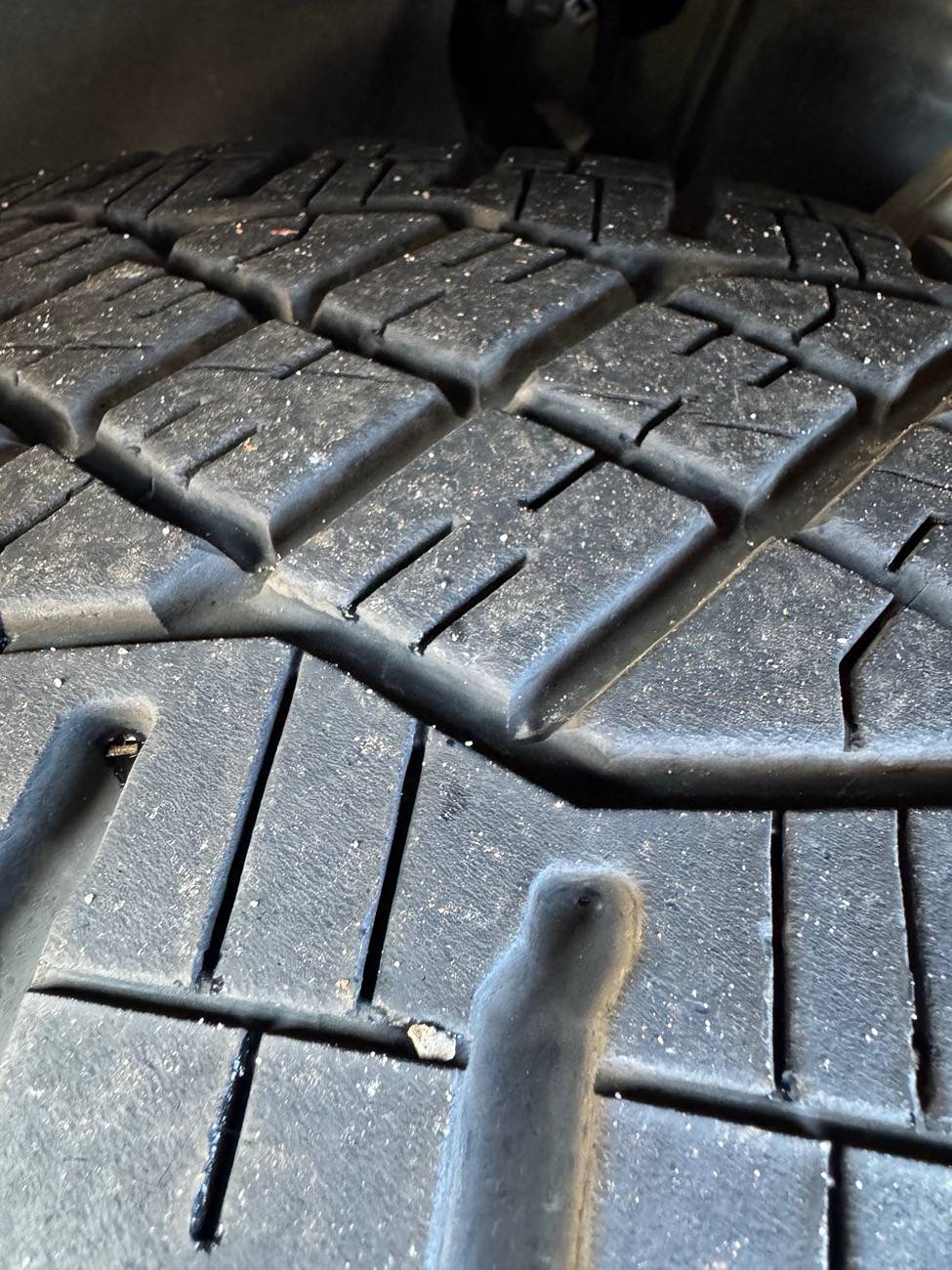Tesla Cybertruck Tires cracking all around the middle anyone else have this. IMG_0060