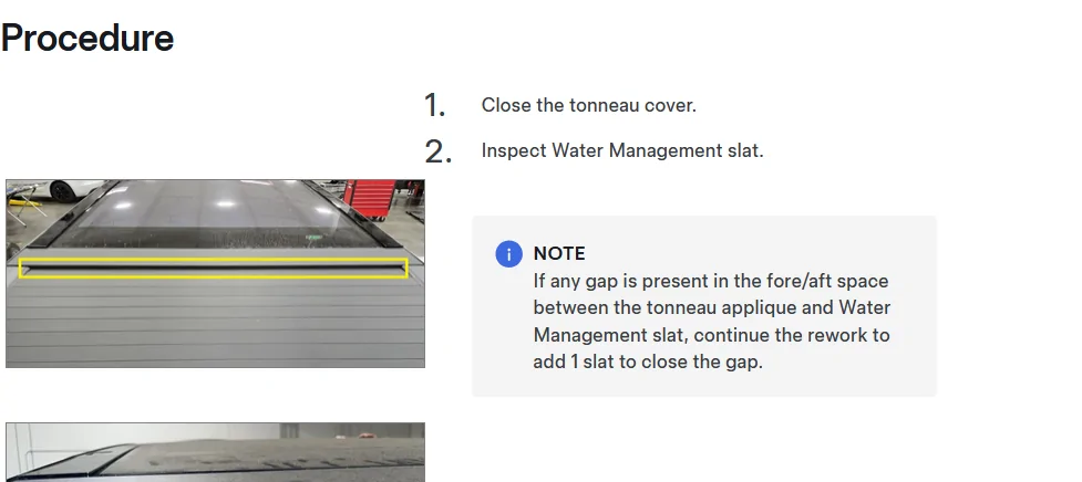 Tesla Cybertruck Tonneau cover gap issue fixed by Service Center under warranty zimage9885