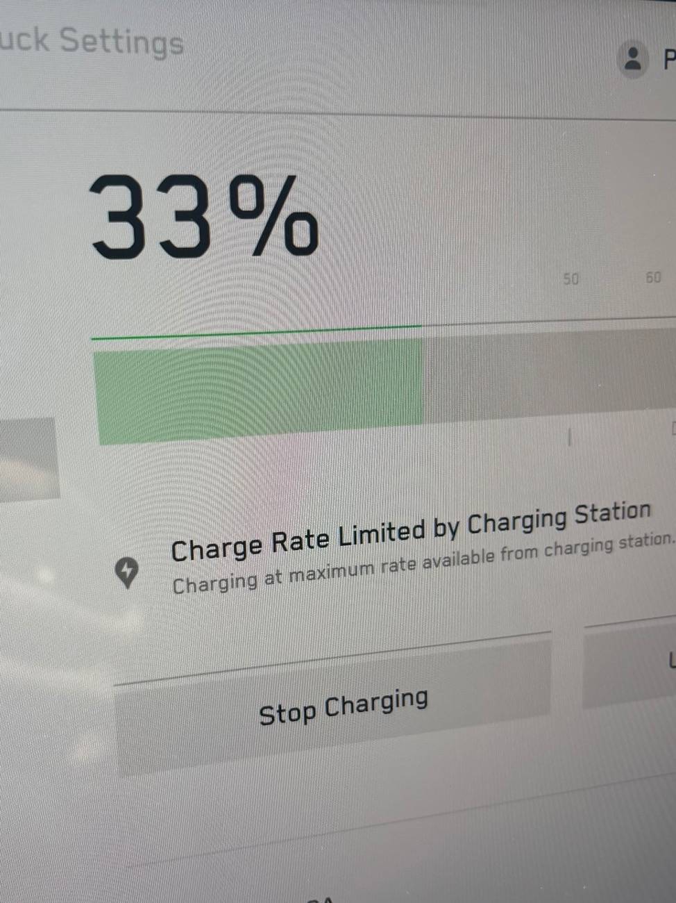 Tesla Cybertruck Charge Rate Limited by Charging Station - 35kw IMG_2625