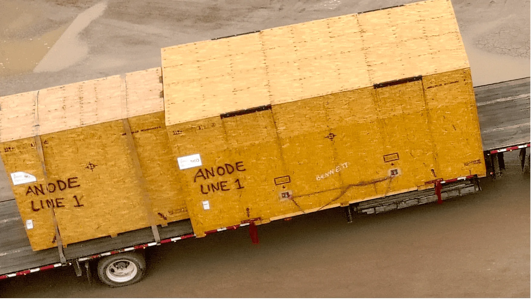 Tesla Cybertruck Battery supplies rolling into Texas 1635960649357