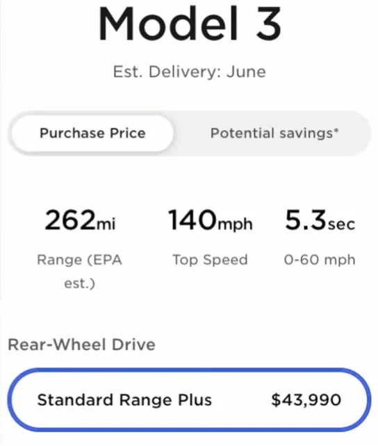 Tesla Cybertruck Cybertruck single motor RWD Tesla_Pric