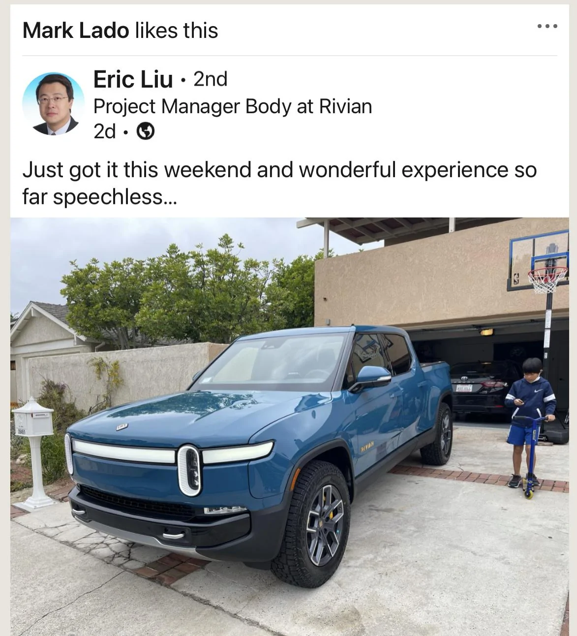 Tesla Cybertruck Saw my first Rivian in the wild 0F1A81B7-19DC-4C56-9B6D-069EB7610823