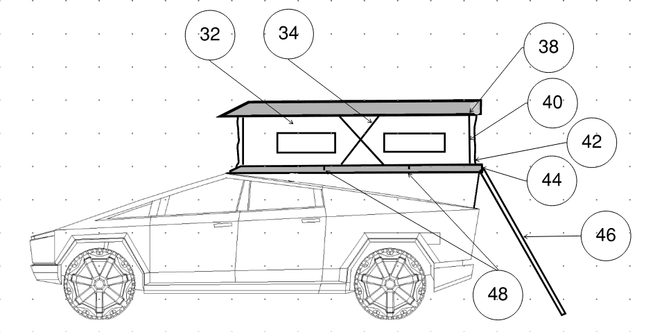 Tesla Cybertruck Another bed-mounted RV concept 1636211809305