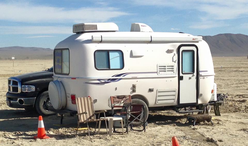 Tesla Cybertruck Global Cybertruck Owner Usage casita at burning man