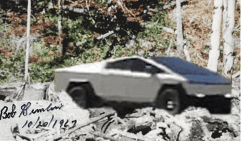 Tesla Cybertruck Cyber Truck vs. Sasquatch Sighting