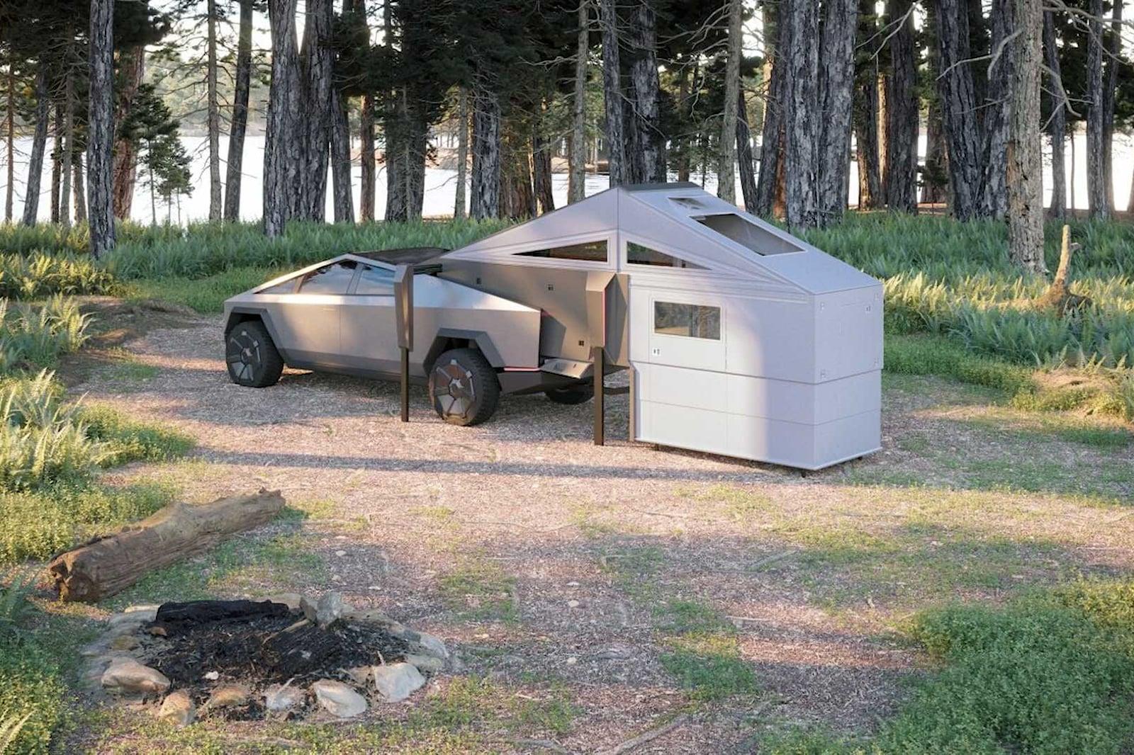 Tesla Cybertruck Luxury Camper accessory by Form Camper designed to fit Tesla Cybertruck 916653