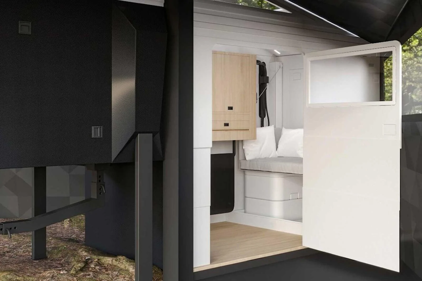 Tesla Cybertruck Luxury Camper accessory by Form Camper designed to fit Tesla Cybertruck 916642