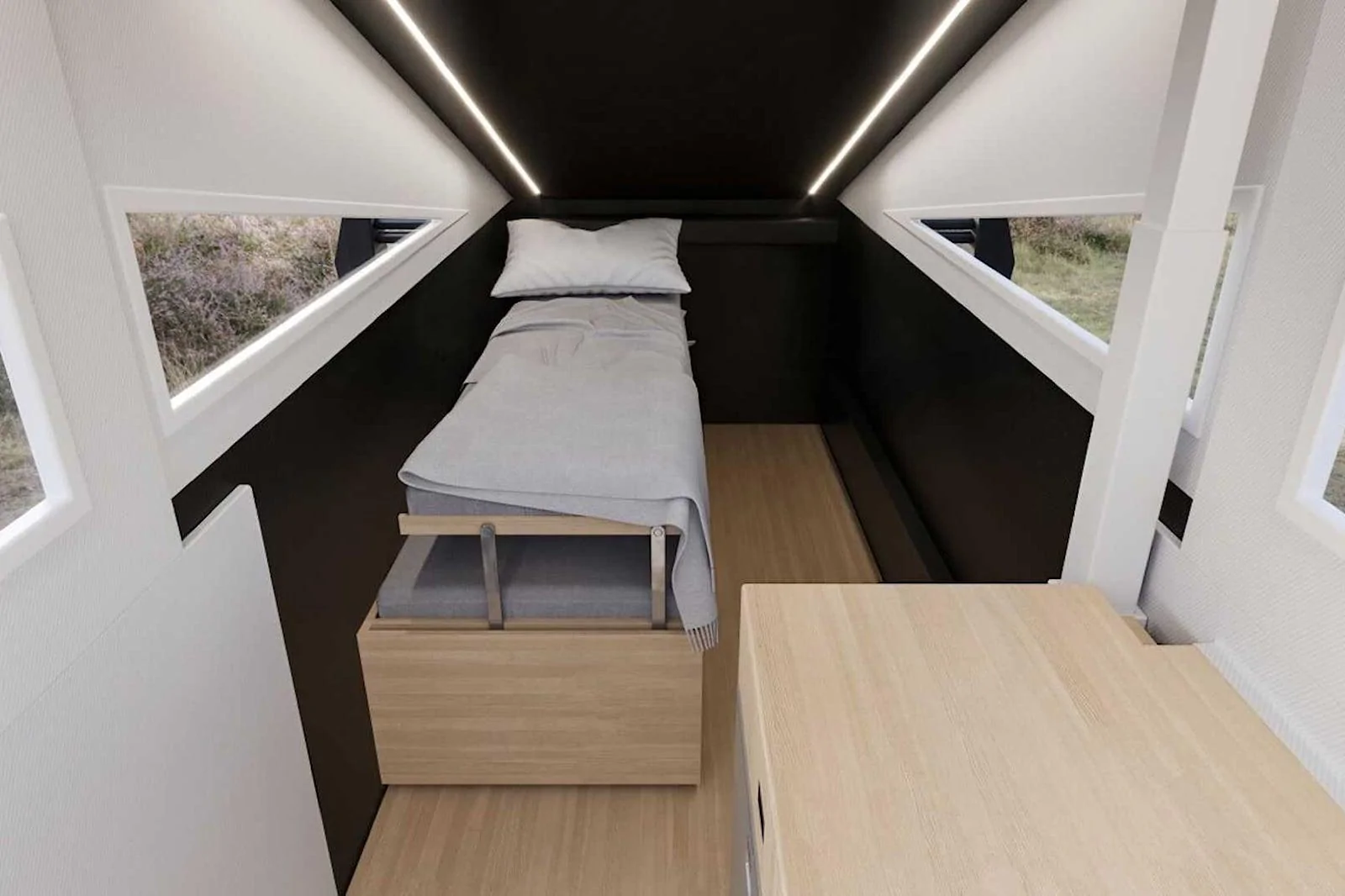 Tesla Cybertruck Luxury Camper accessory by Form Camper designed to fit Tesla Cybertruck 916643