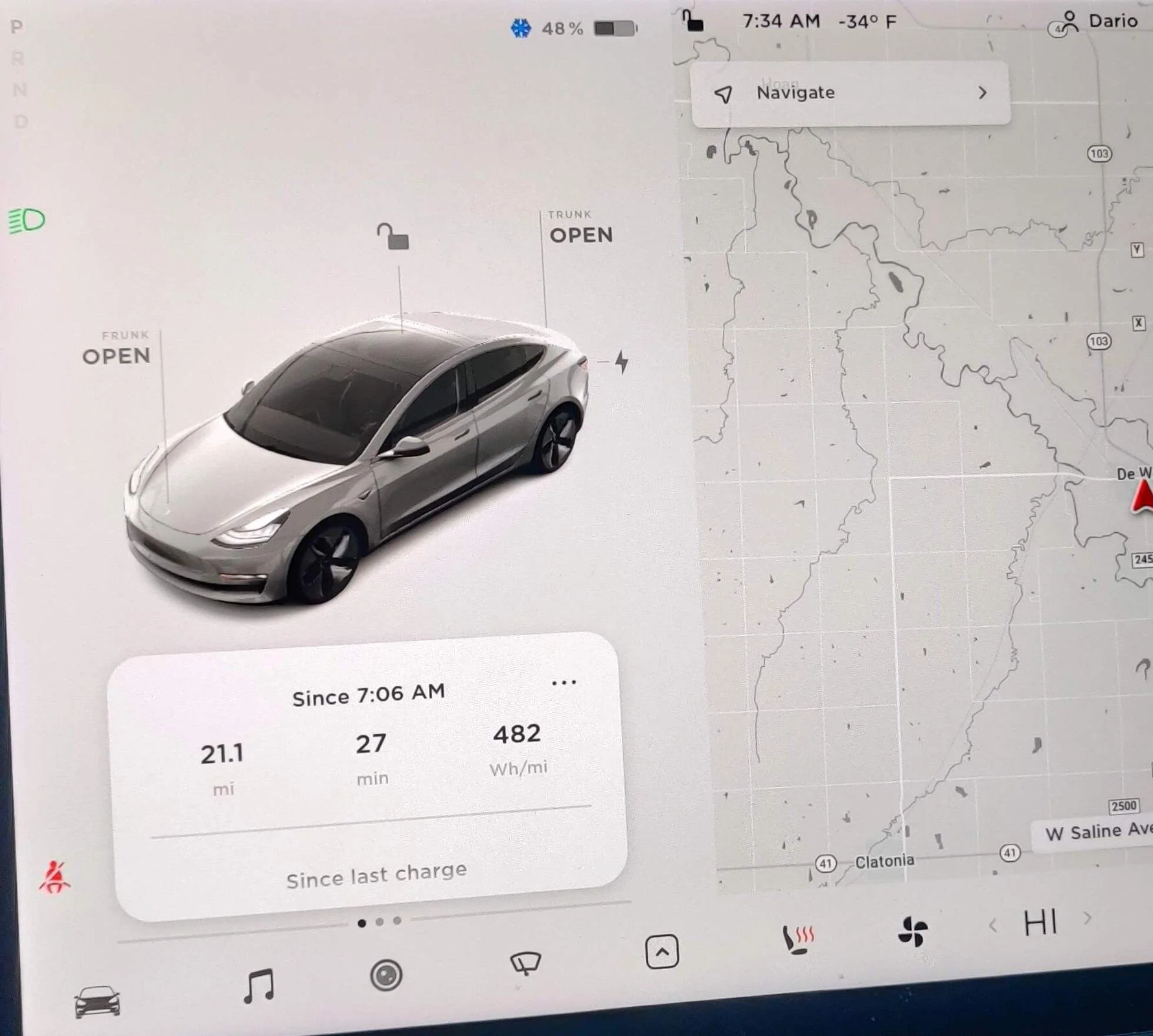 Tesla Cybertruck "Starting" a Tesla model 3 in -34C (-29F) cold Canadian Winter IMG_20210216_073448__01__02