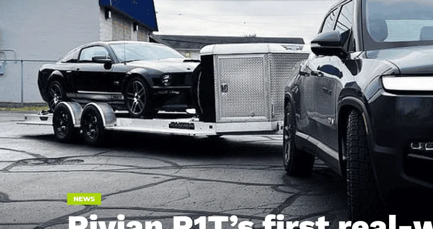 Tesla Cybertruck Rivian R1T’s first real-world towing test shows 62% range loss 1638313796843