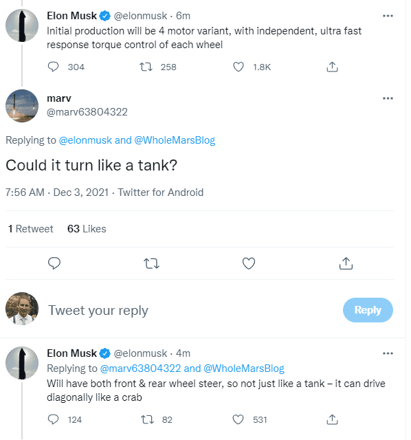 Tesla Cybertruck ? Quad Motor Cybertruck and Crab Walk (Independent Front & Rear Wheel Steering) Confirmed!! 1638547390823