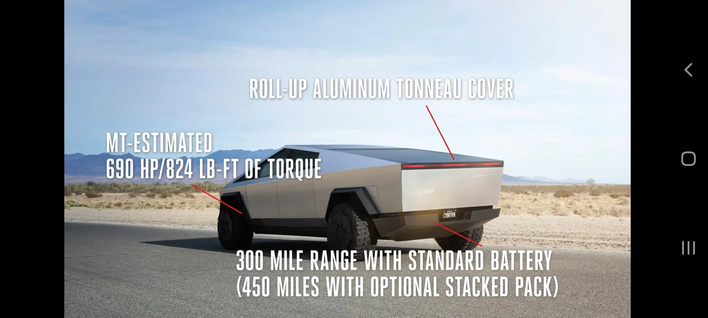 Tesla Cybertruck bigger battery pack optional on dual motor? Screenshot_20211204-023513_Facebook