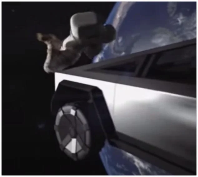 Tesla Cybertruck CYBERTRUCKS IN SPACE Cybertruck in space orbit hits astronaut Animation - YouTube 2021-12-08 19-51-08