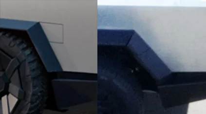 Tesla Cybertruck ? [Update: NOT Production Wiper] New Cybertruck design spied! Shortened front, no door handles, side mirrors, curved windshield glass! [Dec. 10] charge_door