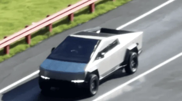 Tesla Cybertruck ? [Update: NOT Production Wiper] New Cybertruck design spied! Shortened front, no door handles, side mirrors, curved windshield glass! [Dec. 10] 1639169513755
