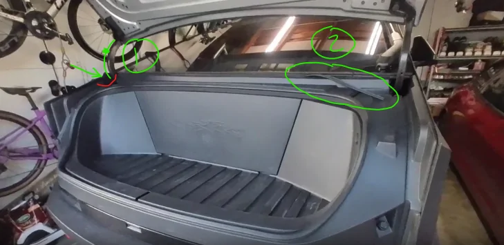 Tesla Cybertruck Frunk not opening completely. 1744783161704-13