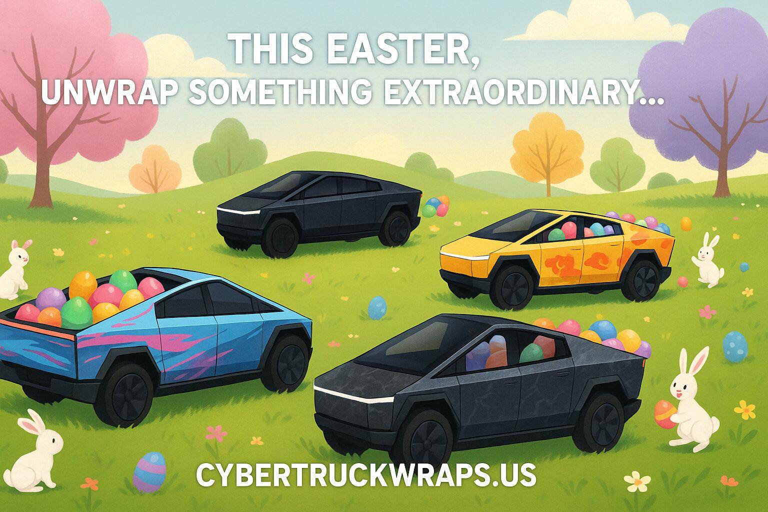 Tesla Cybertruck Easter Sale at CybertruckWraps.us F7625A50-3124-4C70-B252-AD26F50C9D8C