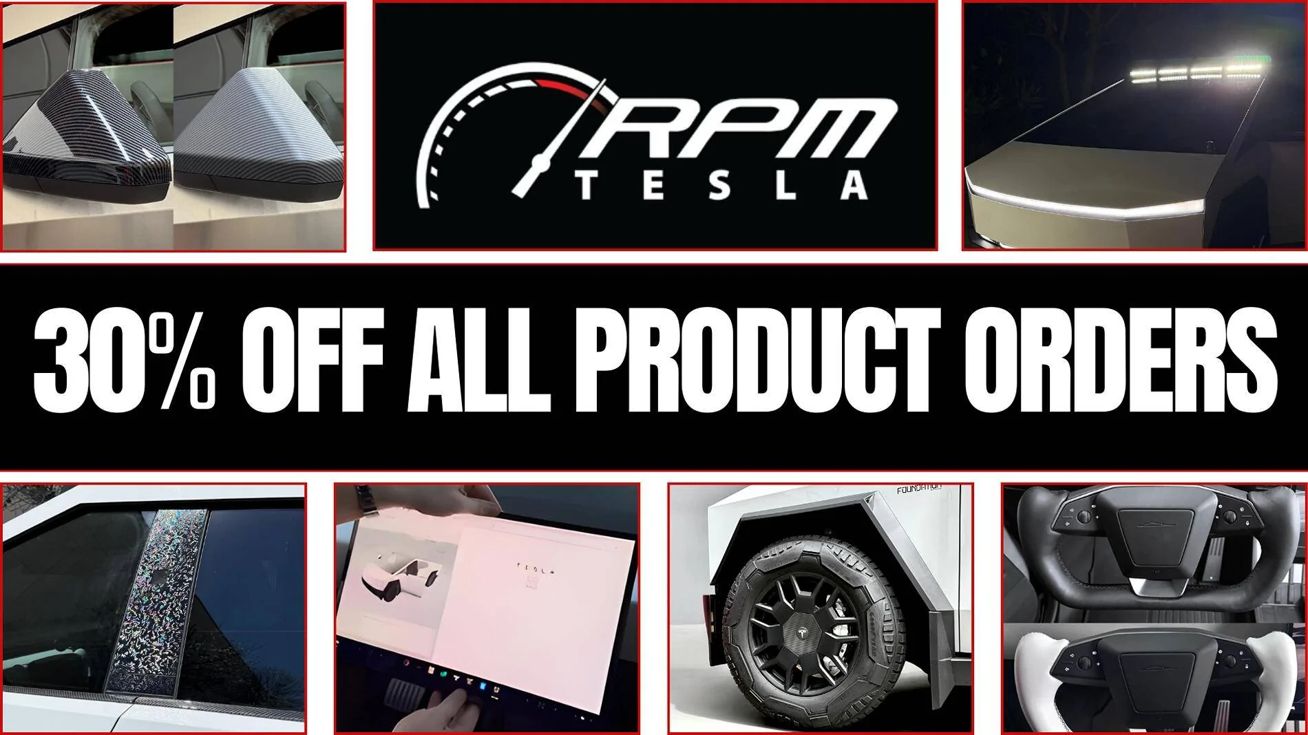 Tesla Cybertruck ⚡ Cybertruck Accessories 30% OFF! RPM TESLA SALE! 🐰 30% Sal
