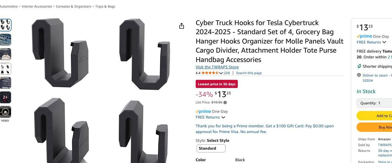 Tesla Cybertruck MOLLE Panel Hooks:  plastic, metal or screw on? zimage9960