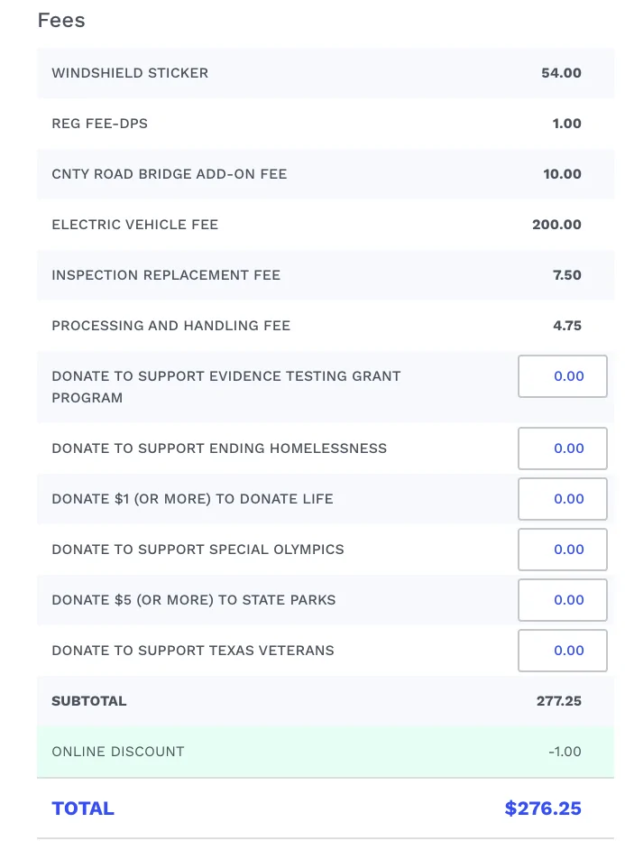 Tesla Cybertruck First registration renewal fee notice I was shocked [ADMIN WARNING: NO POLITICS] Screenshot 2025-04-21 at 6.59.19 AM