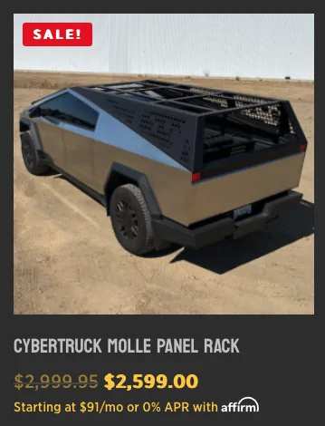 Tesla Cybertruck Bed Rack is 🔥 🔥🔥 Screenshot 2025-04-21 at 1.37.31 PM