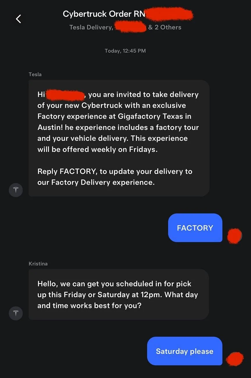 Tesla Cybertruck Cybertruck Factory Delivery Experience now being offered at Gigafactory Texas GpKL0kkW4AAU_87 (1)