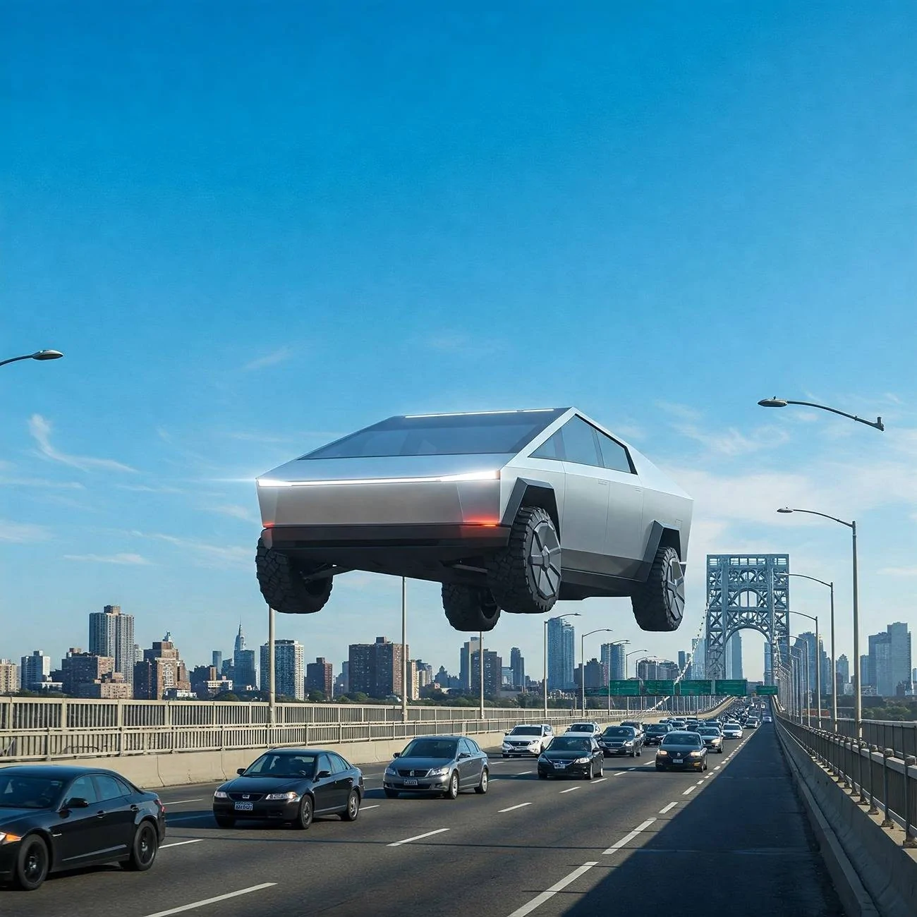 Tesla Cybertruck 🚀 What If Your Cybertruck Could FLY? Tell Us How You'd Take Off! 🚀 Gemini_Generated_Image_hxpjkjhxpjkjhxpj