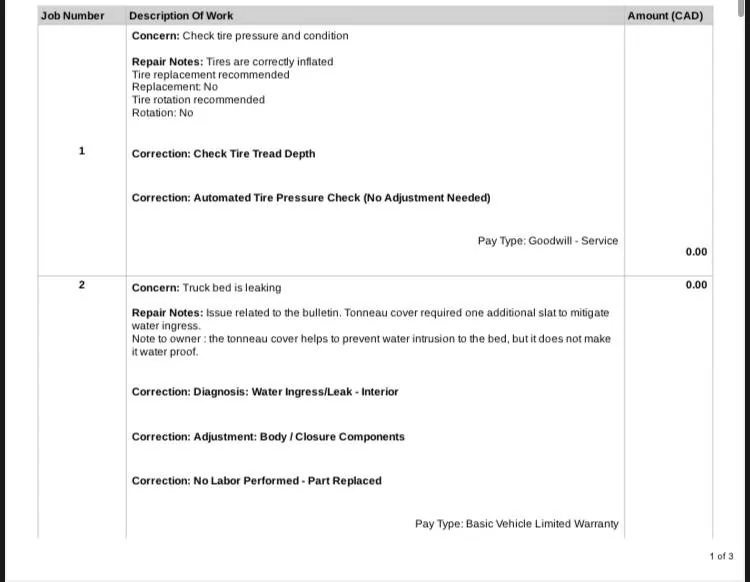 Tesla Cybertruck Tonneau cover gap issue fixed by Service Center under warranty IMG_4722