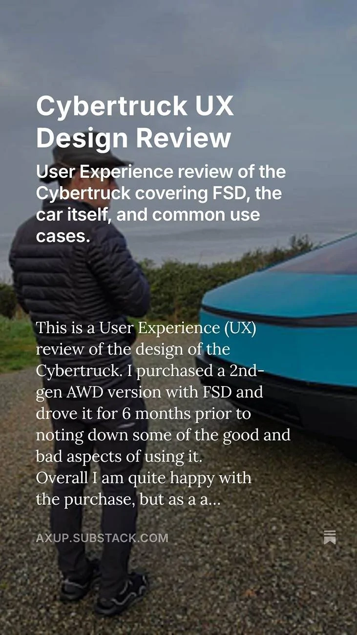 Tesla Cybertruck Cybertruck Design Review UX-revi