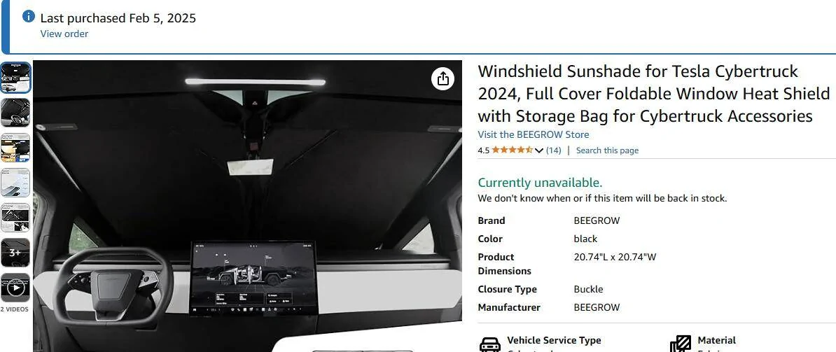 Tesla Cybertruck Any recommendation for CT Windshield sun screen / sunshade? 1745456103576-9m