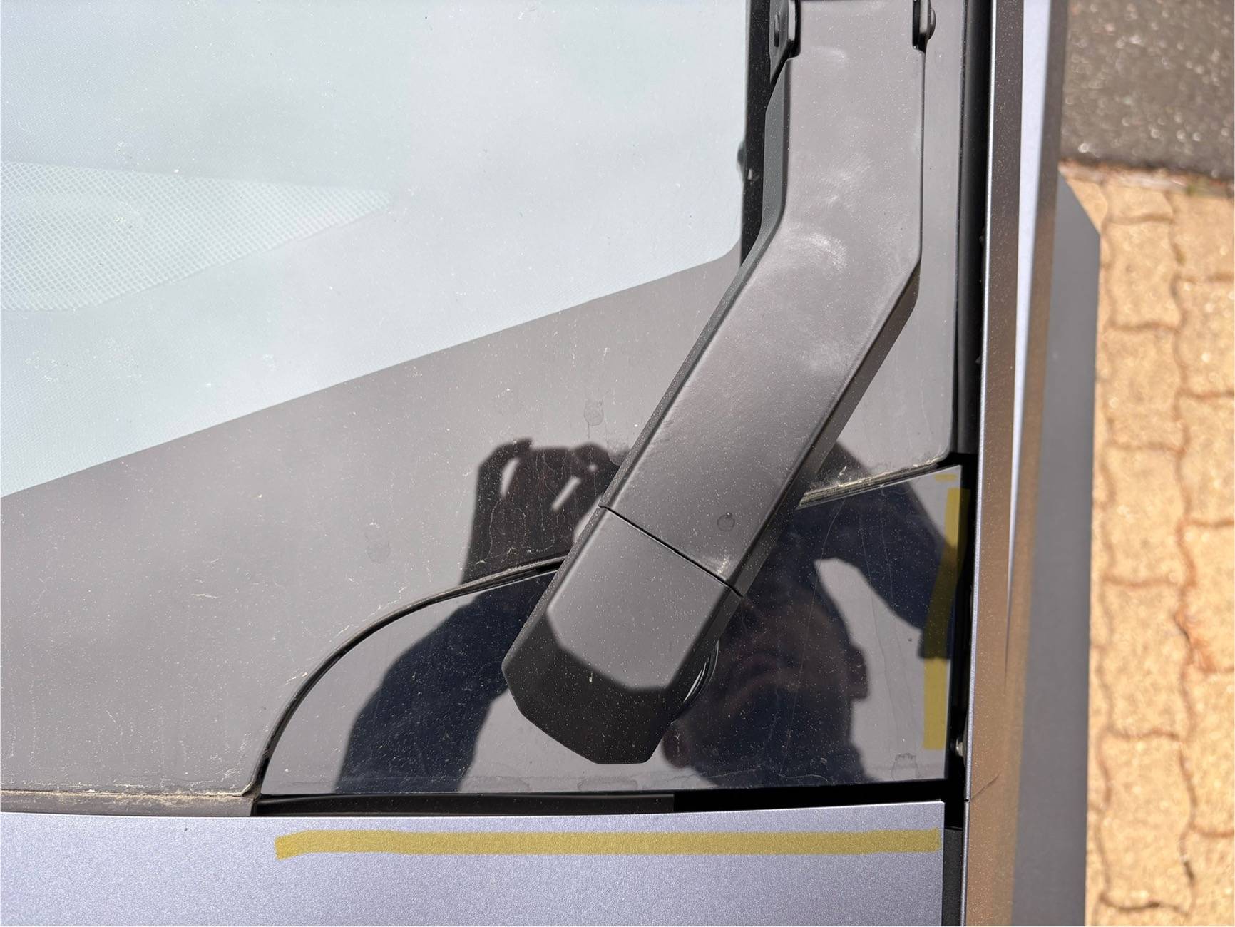 Tesla Cybertruck Weather seal around wiper motor IMG_2691