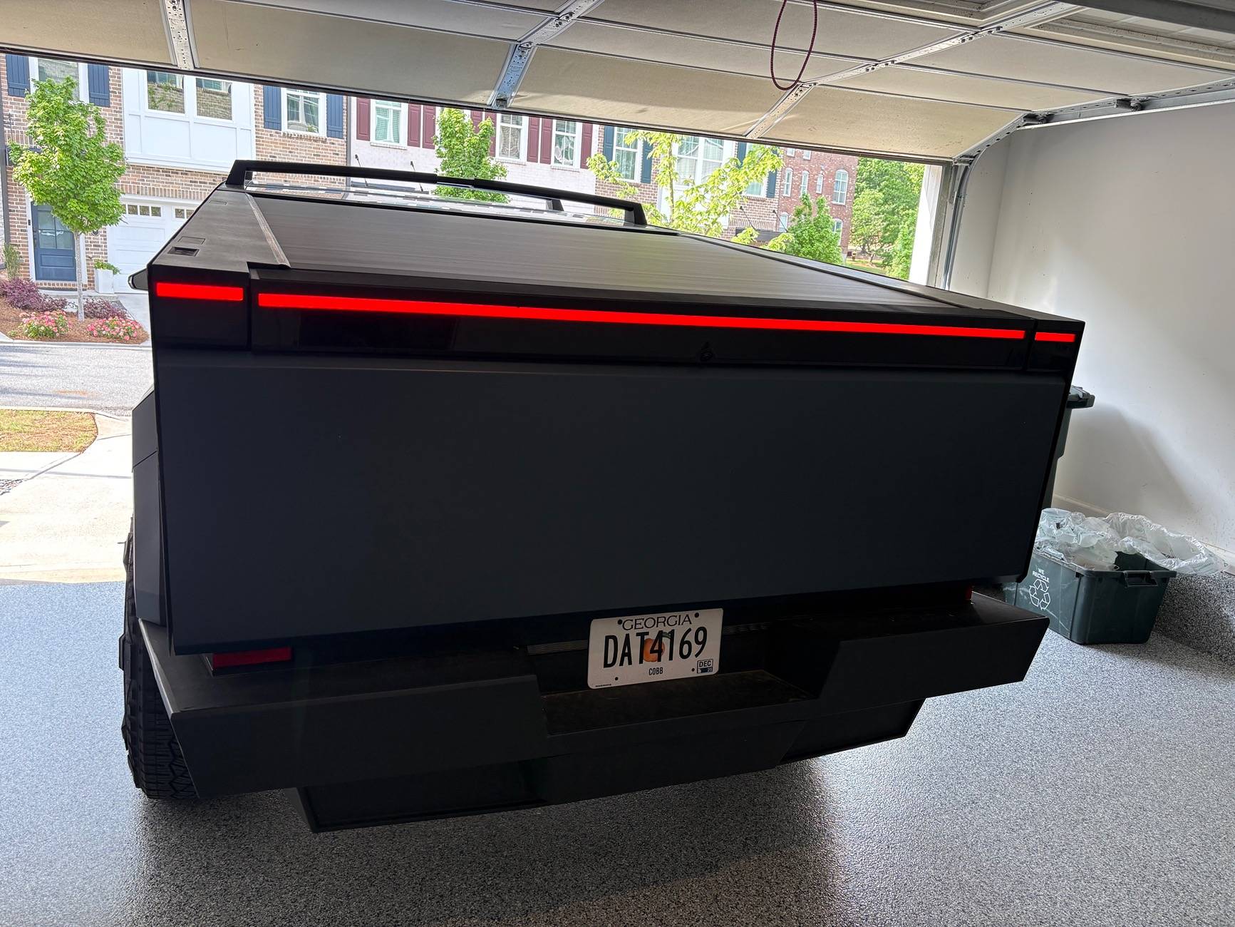 Tesla Cybertruck Tailgate Damage - out of alignment after backing into garage with tailgate down IMG_4291