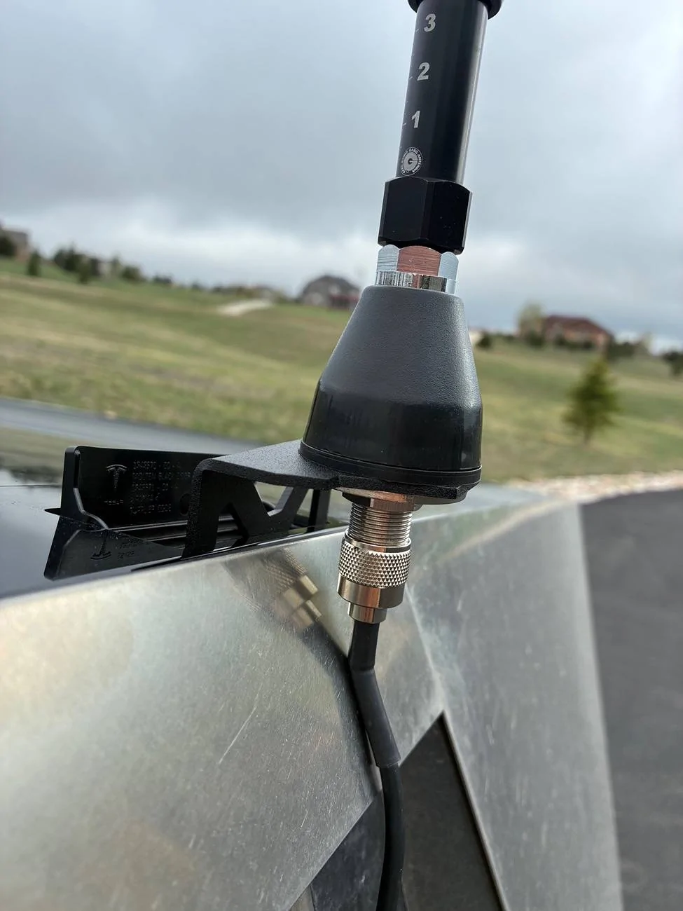 Tesla Cybertruck HAM radio antenna mount options IMG_0338