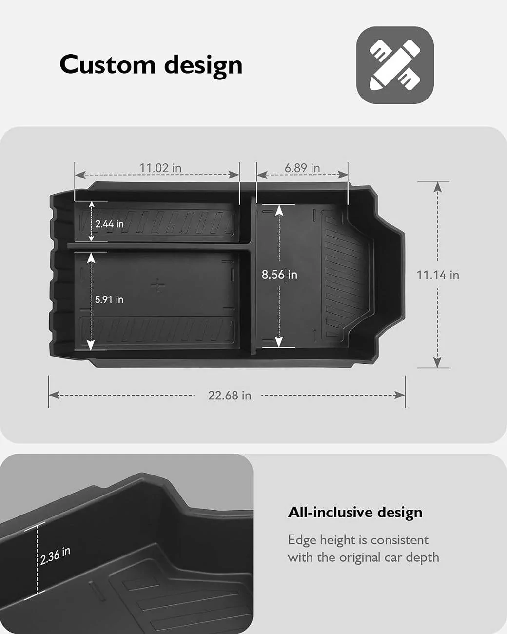 Tesla Cybertruck 🔥Cybertruck Center Console Floor Organizer Giveaway by SUMK 61QdZ4KXfNL._AC_SL1500_