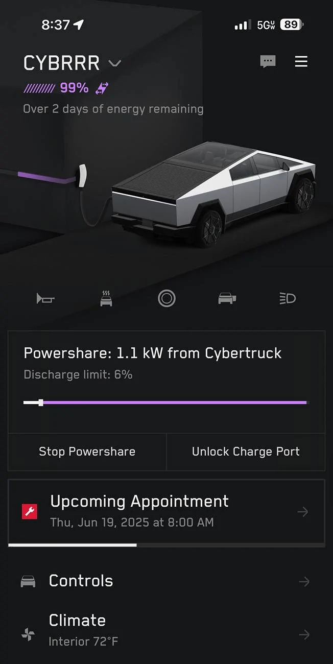 Tesla Cybertruck Tesla Cybertruck and Powershare saved my Chickens IMG_8736