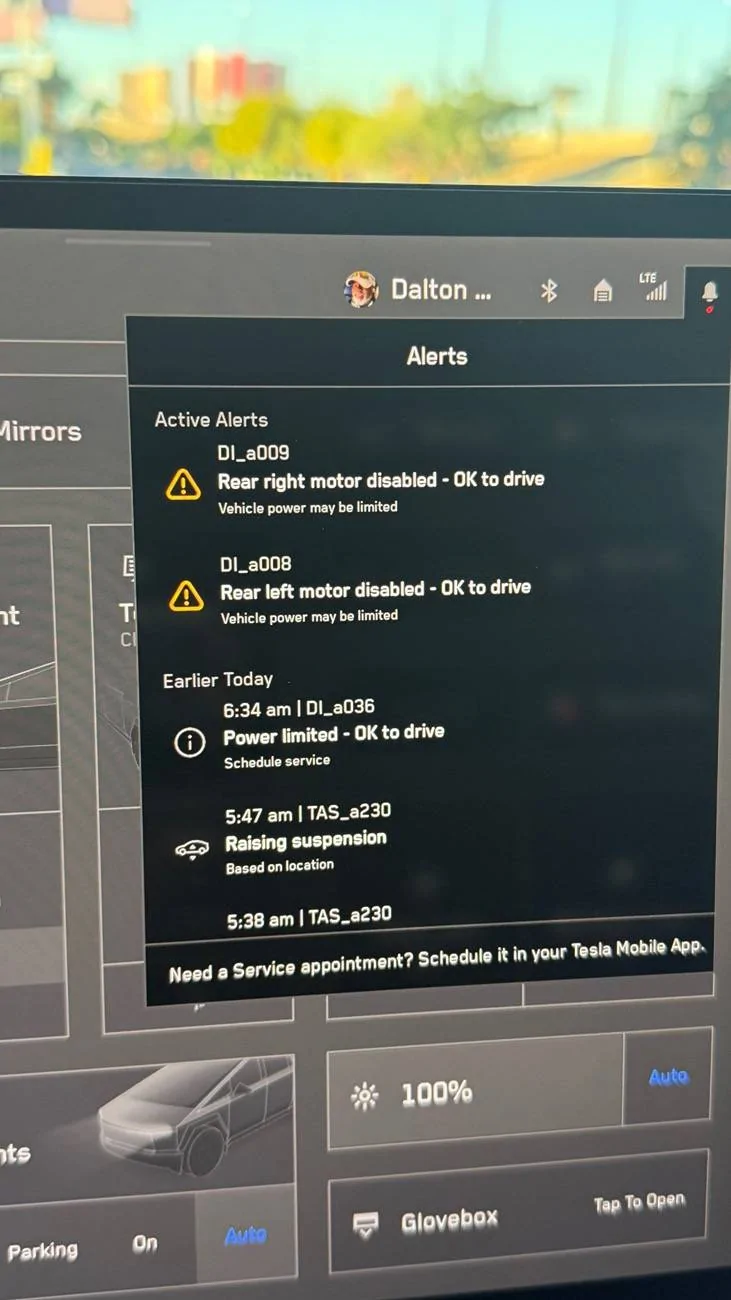 Tesla Cybertruck DI_a138 - Front motor disabled - Ok to drive IMG_4814