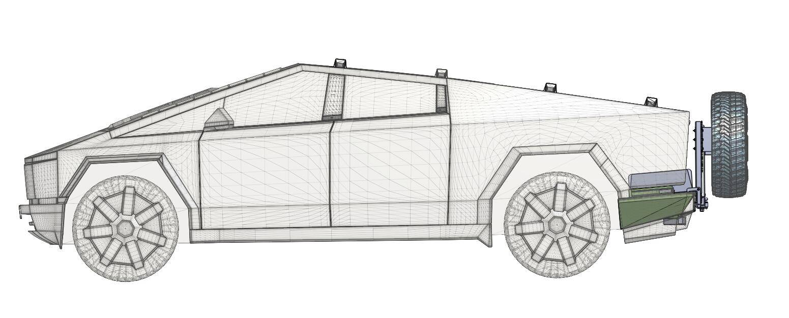 Tesla Cybertruck Any suggestion of tailgate spare tire mount solution?? Unknown-3