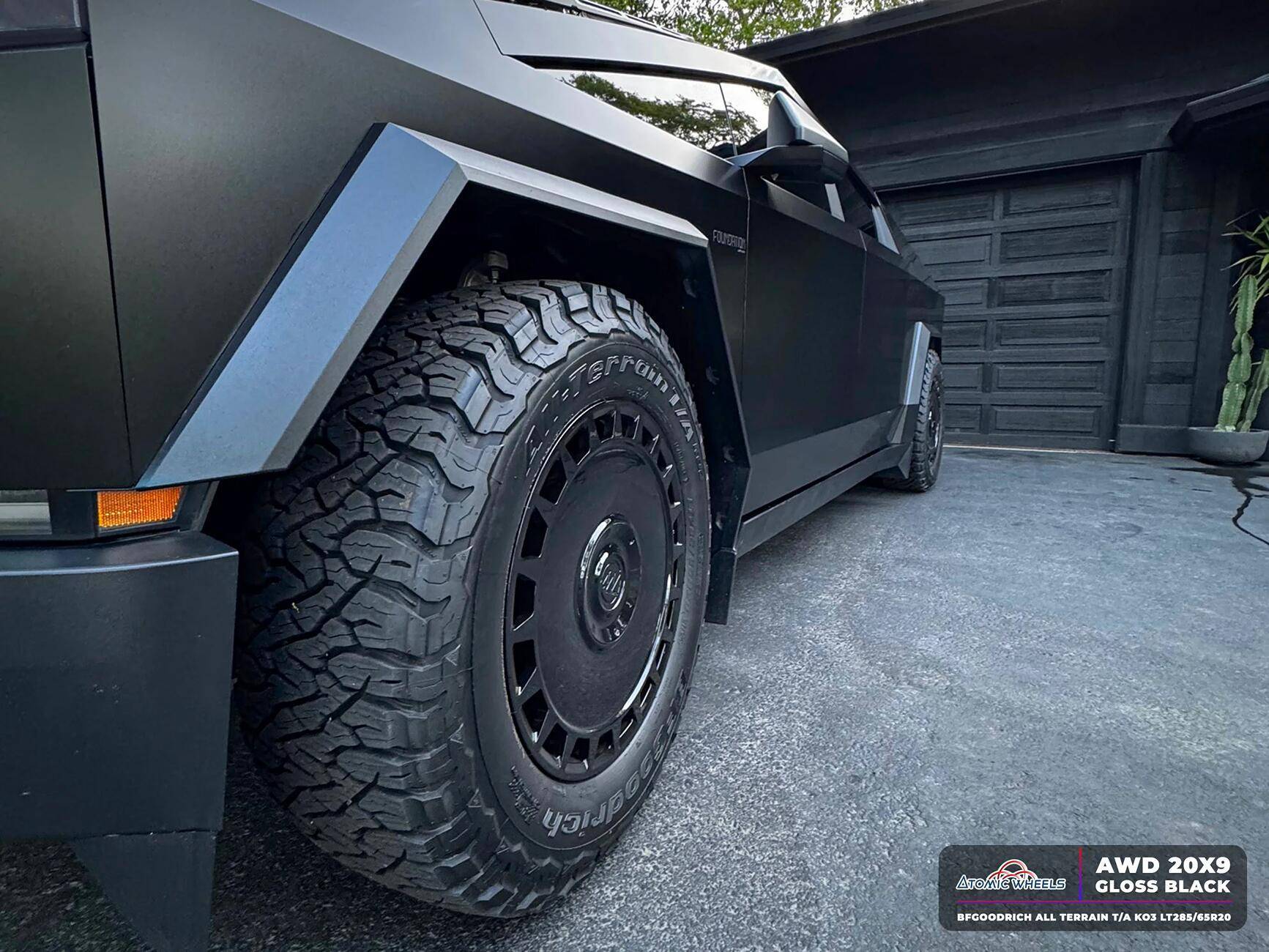Tesla Cybertruck Atomic Wheels: Style AWD for Cybertruck! 20"-24" Sizes awd_20_glossblack_ct_stamp_3-