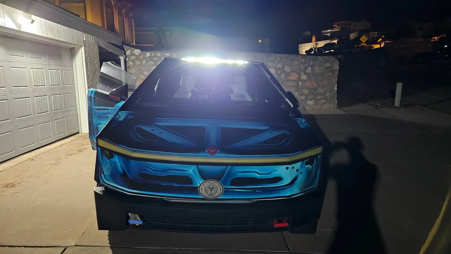 Tesla Cybertruck Tesla light bar not really worth it 🤷🏼‍♂️ 20250429_210549