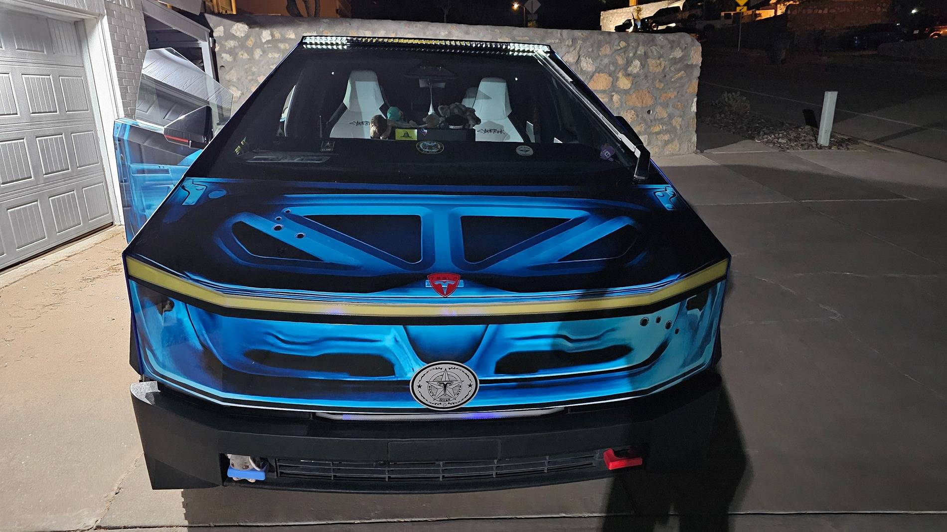 Tesla Cybertruck Tesla light bar not really worth it 🤷🏼‍♂️ 20250429_210524