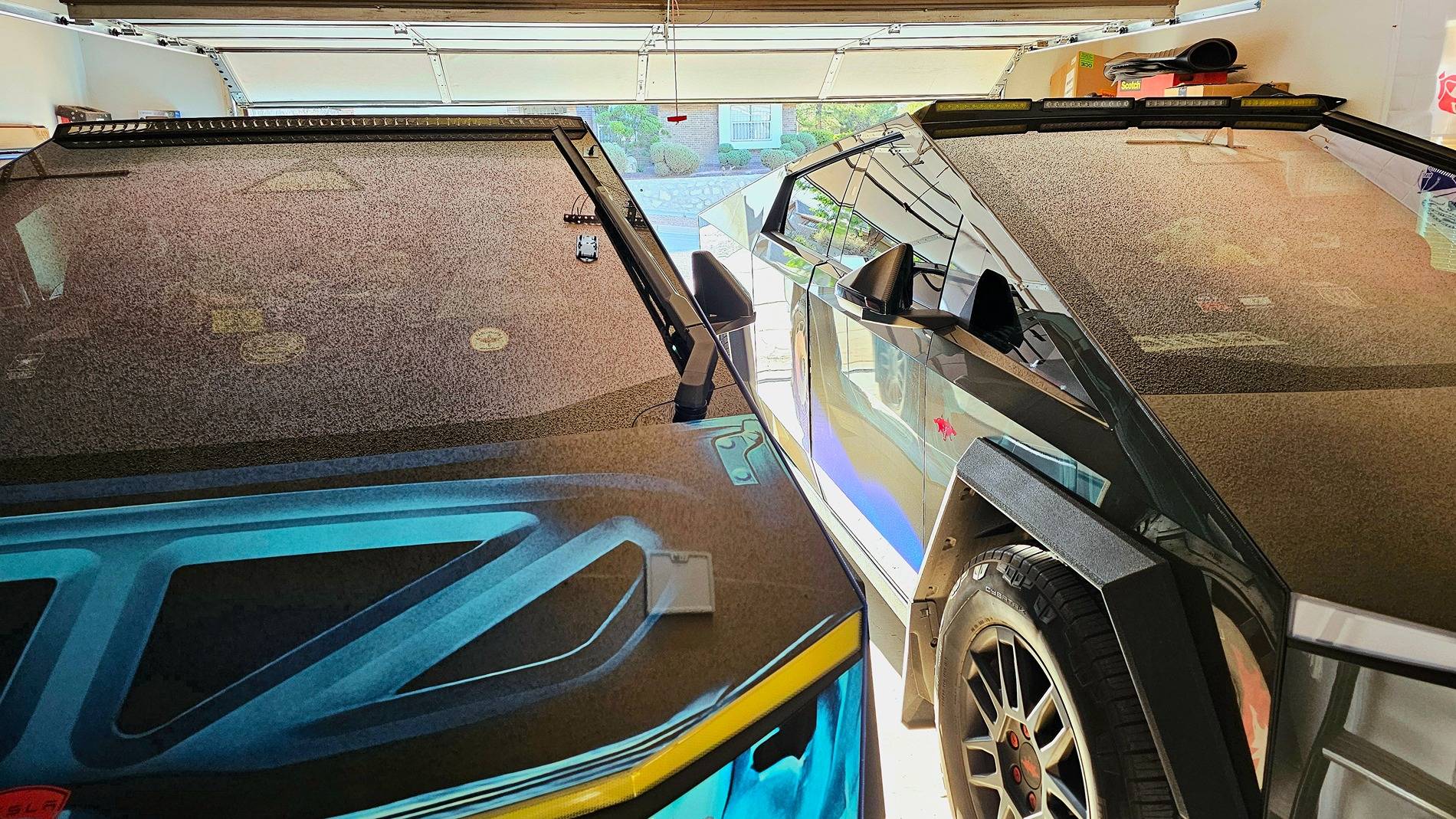 Tesla Cybertruck Tesla light bar not really worth it 🤷🏼‍♂️ 20250430_074649